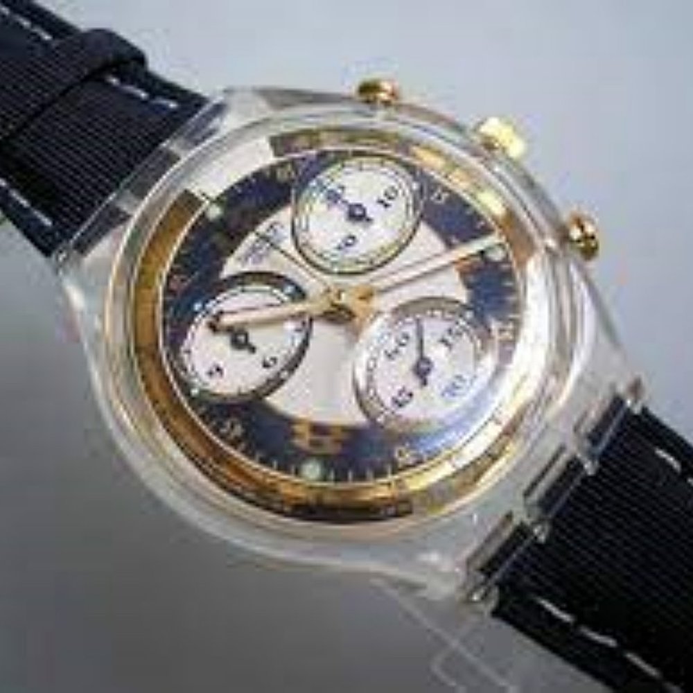 SWATCH CHRONO BLUE HORIZON SCK 108 1995 NEW